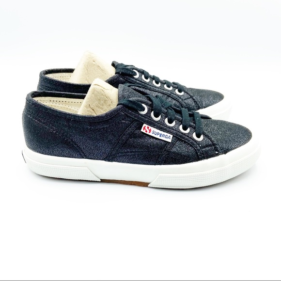 superga lame black